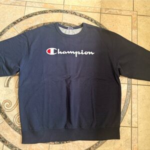 Champion Gray and Navy Athletic Sweatshirt